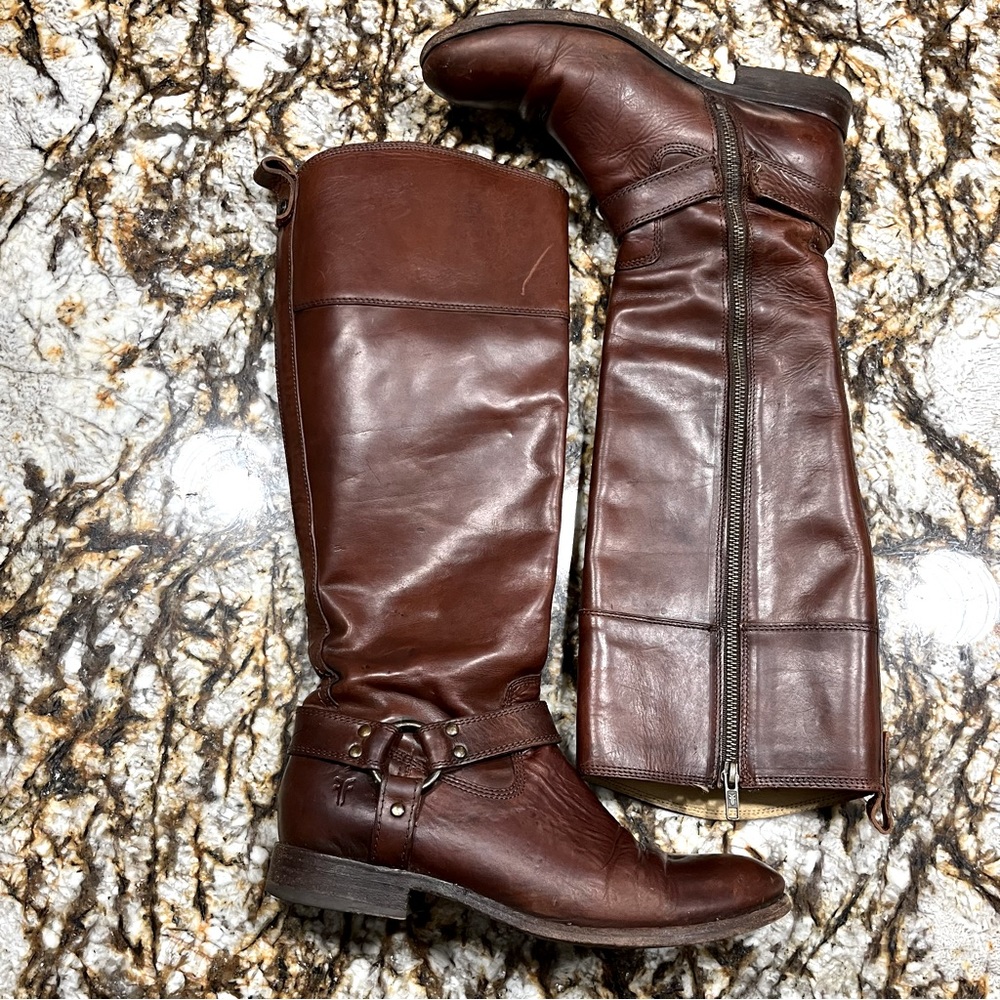 Brown Frye Melissa Harness boots